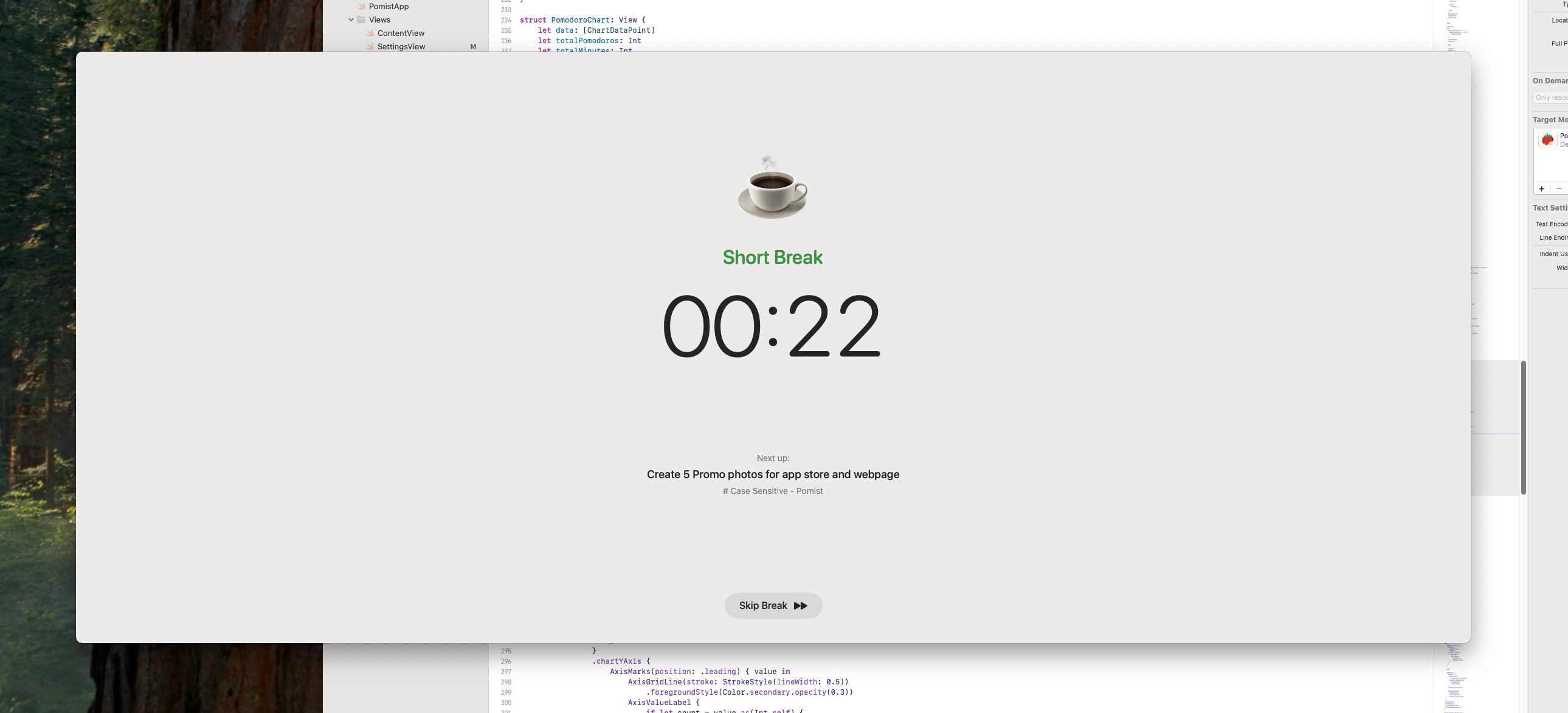 Full screen break reminder