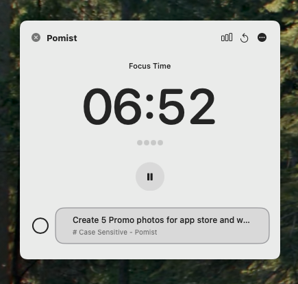 Minimalist Pomodoro Timer interface